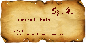 Szemenyei Herbert névjegykártya